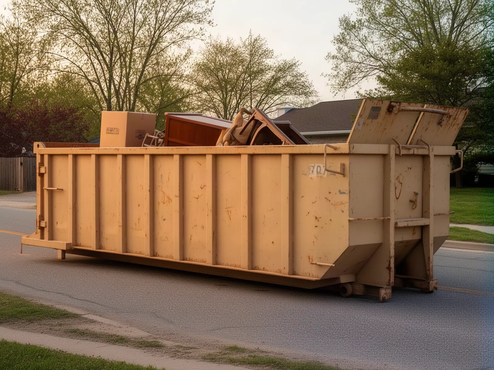 Roll-off dumpster from RM Express Dumpster Rental in Neenah, WI